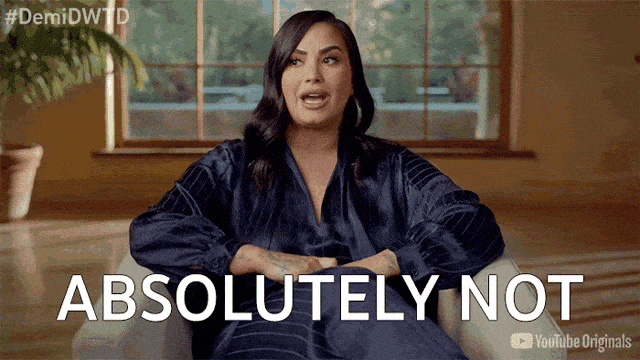 A gif of Demi Lovato saying