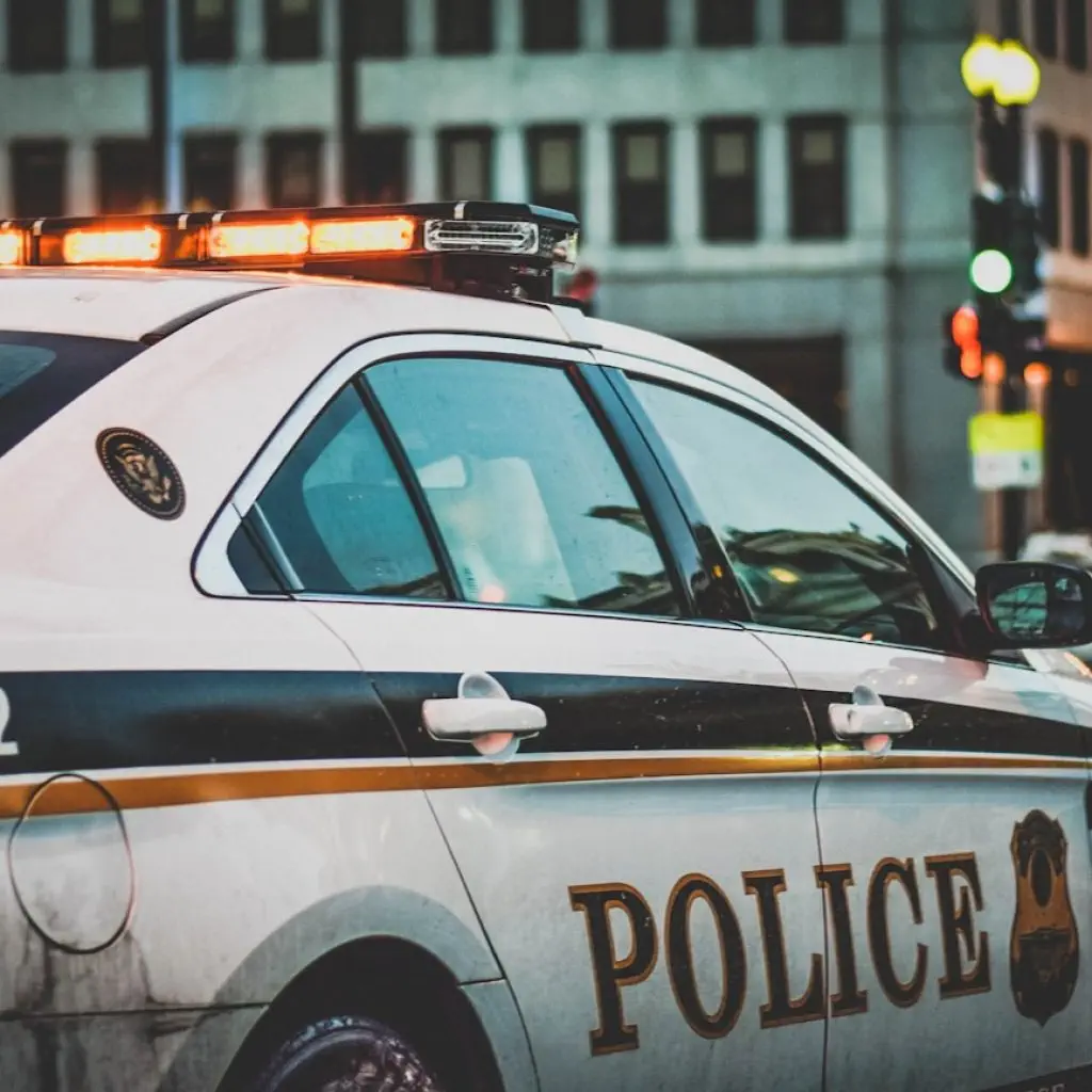 police car at street