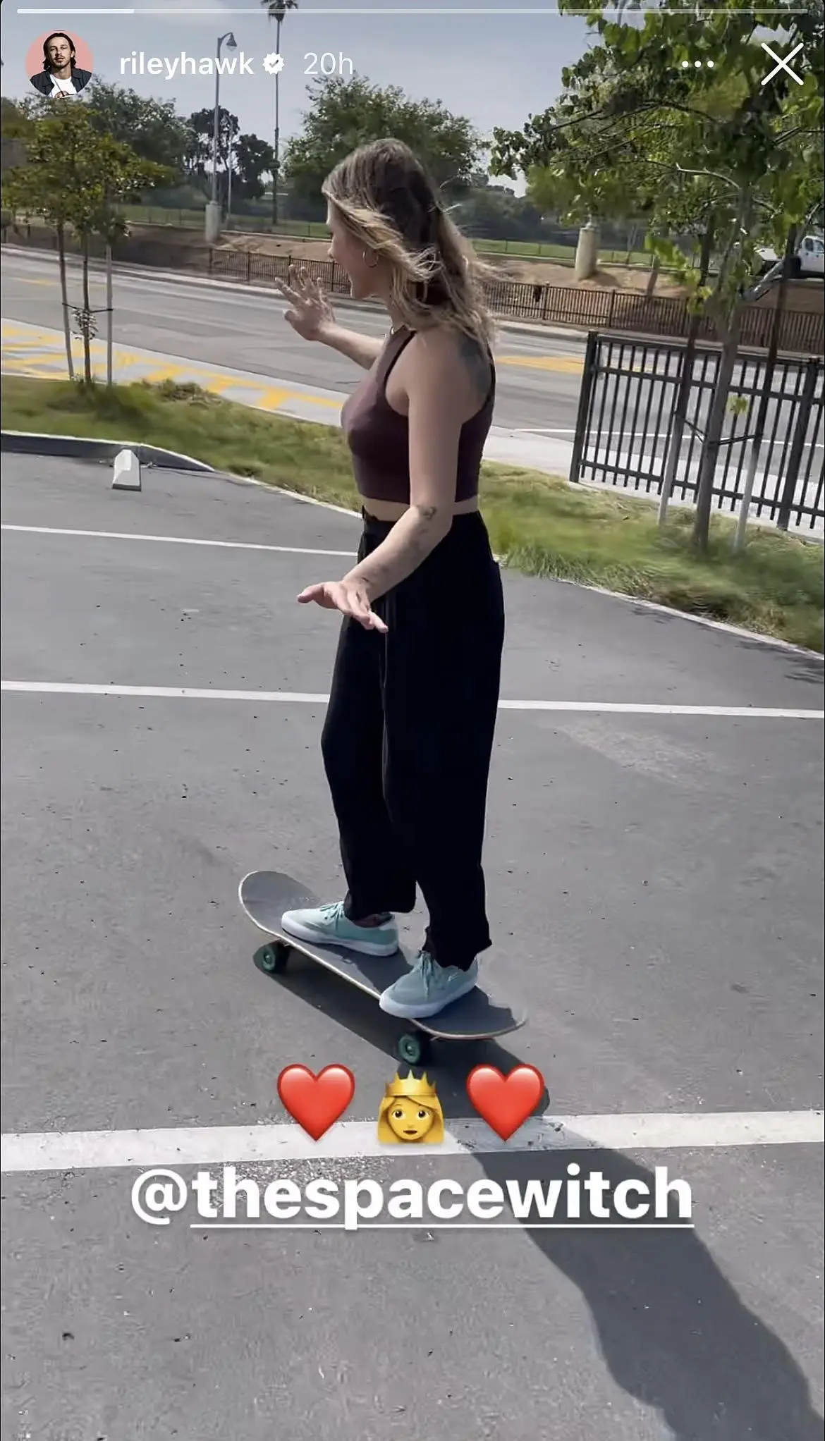 Image credit: instagramStories | @rileyhawk