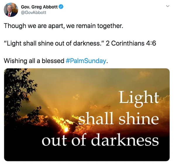 Image credit: Twitter | @GovAbbott