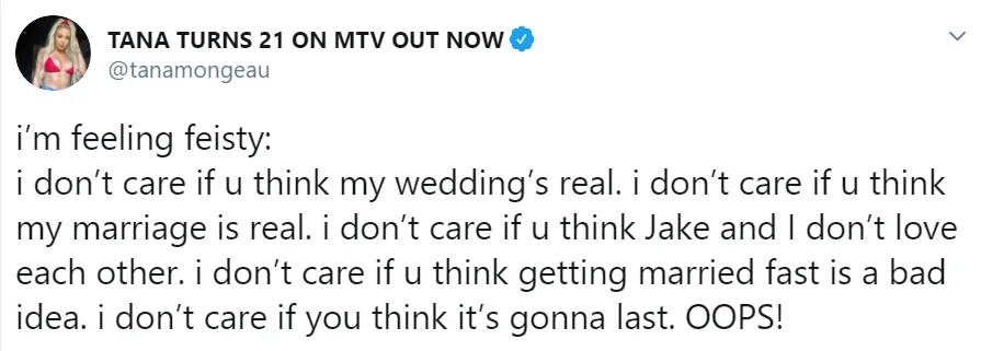 Image credit: Twitter | @tanamongeau