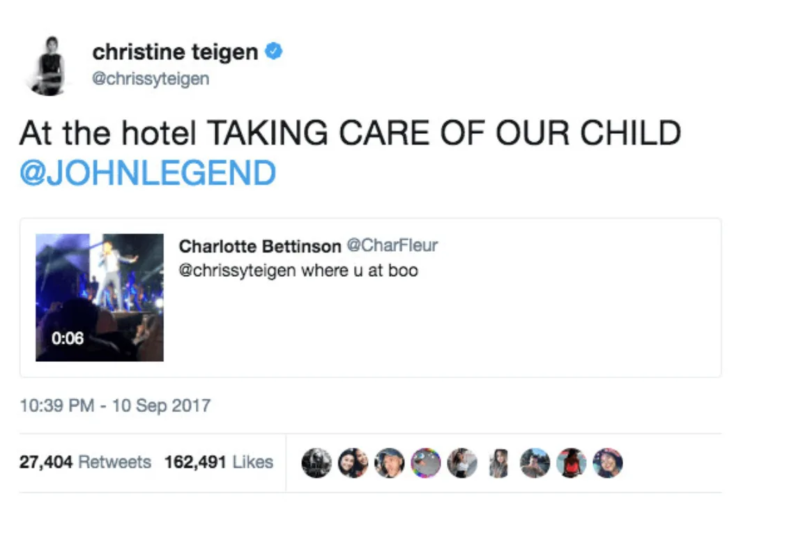 Image credit: Twitter l @chrissyteigen