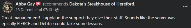 Image credit: Dakota's Steakhouse of Hereford