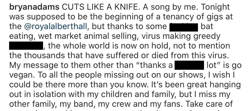 Image credit: Instagram | @bryanadams
