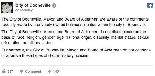 Image credit: Facebook | City of Booneville