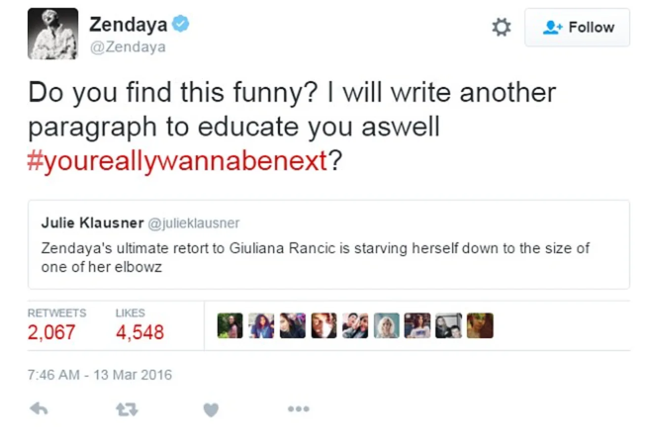 Image credit: Twitter | @Zendaya