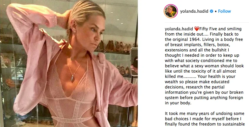 Image credit: Instagram | @yolanda.hadid