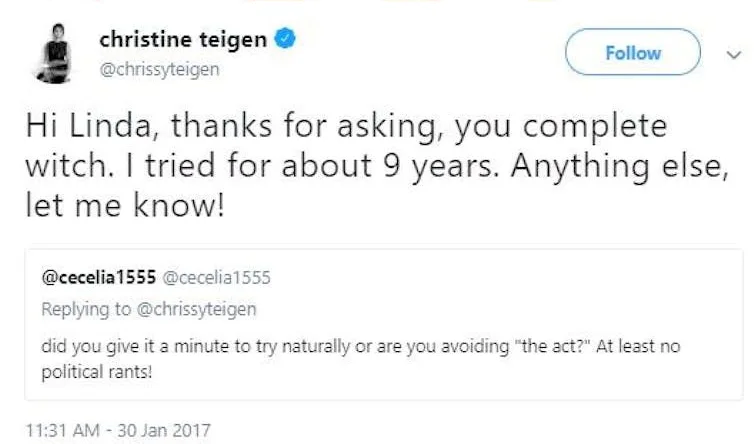 Image credit: Twitter | @chrissyteigen