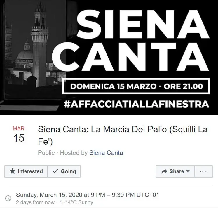 Image credit: Facebook | Siena Canta