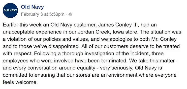 Image credit: Facebook | Old Navy