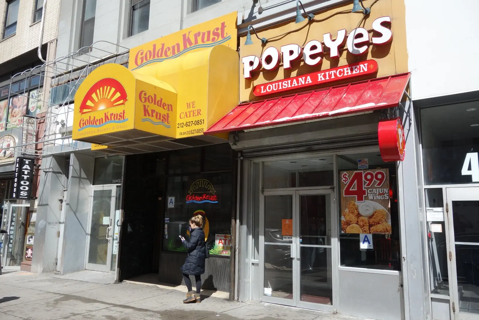 Image credit: https://commons.wikimedia.org/wiki/File:14th_St_5th_6th_Avs_Mid_td_(2018-03-22)_08_-_Golden_Krust,_Popeyes.jpg