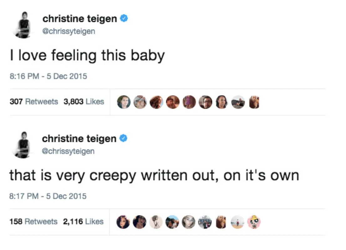 Image credit: Twitter l @chrissyteigen