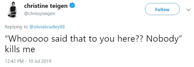 Image credit: Twitter | @chrissyteigen