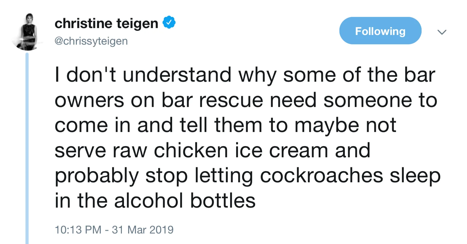 Image credit: Twitter | @chrissyteigen