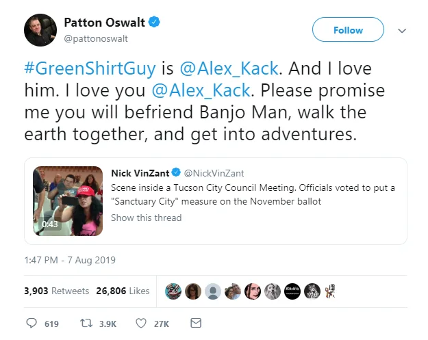 Image credit: Twitter | @pattonoswalt
