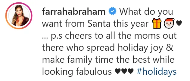 Image credit: Instagram | @farrahabraham