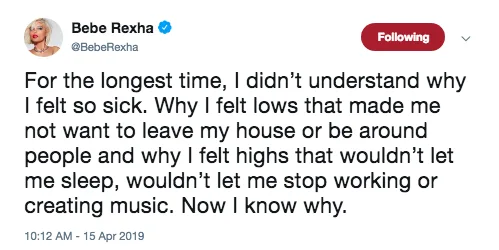Image credit: Twitter | @BebeRexha
