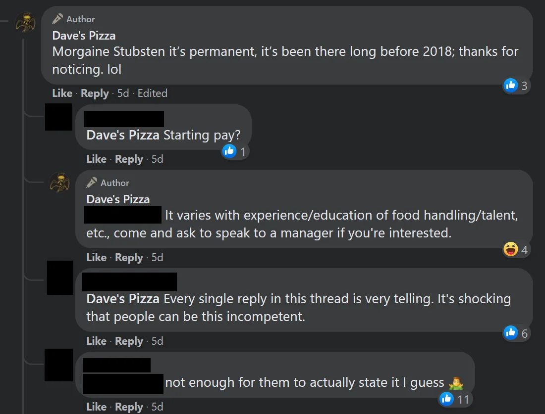 Image credit: Facebook | Dave's Pizza