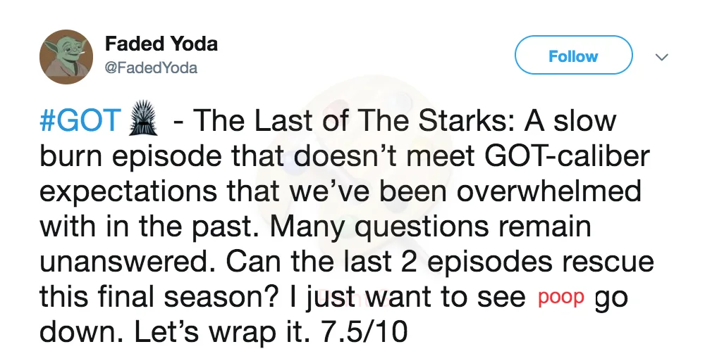 Image credit: Twitter | @FadedYoda