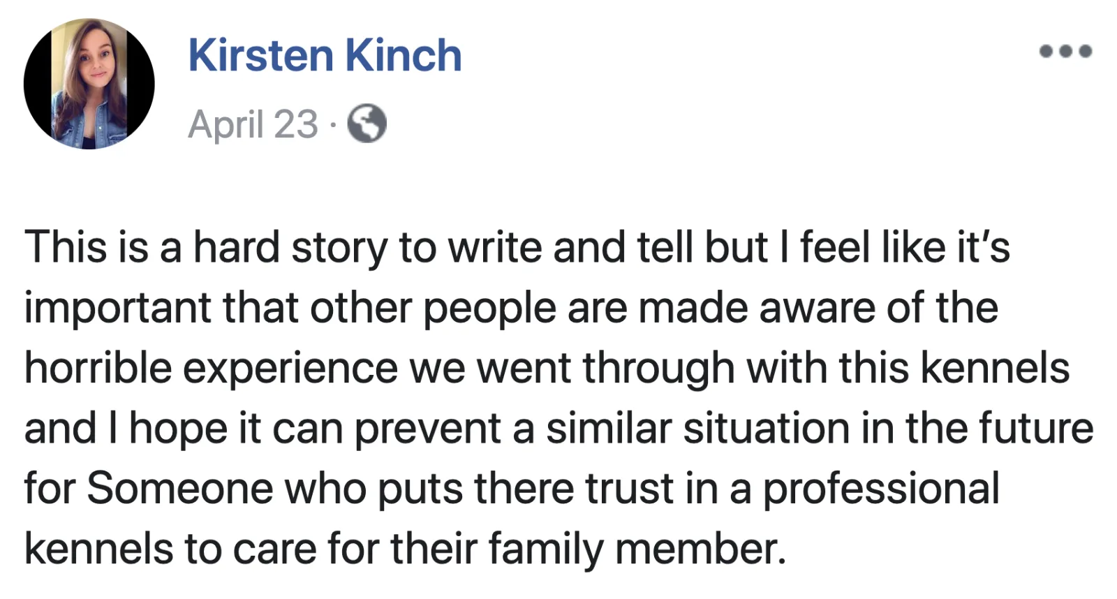 Image credit: Facebook | Kirsten Kinch