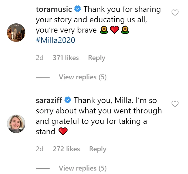 Image credit: Instagram | @millajovovich
