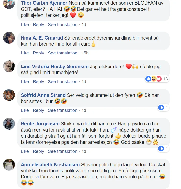 Image credit: Facebook | Politiet i Trondheim