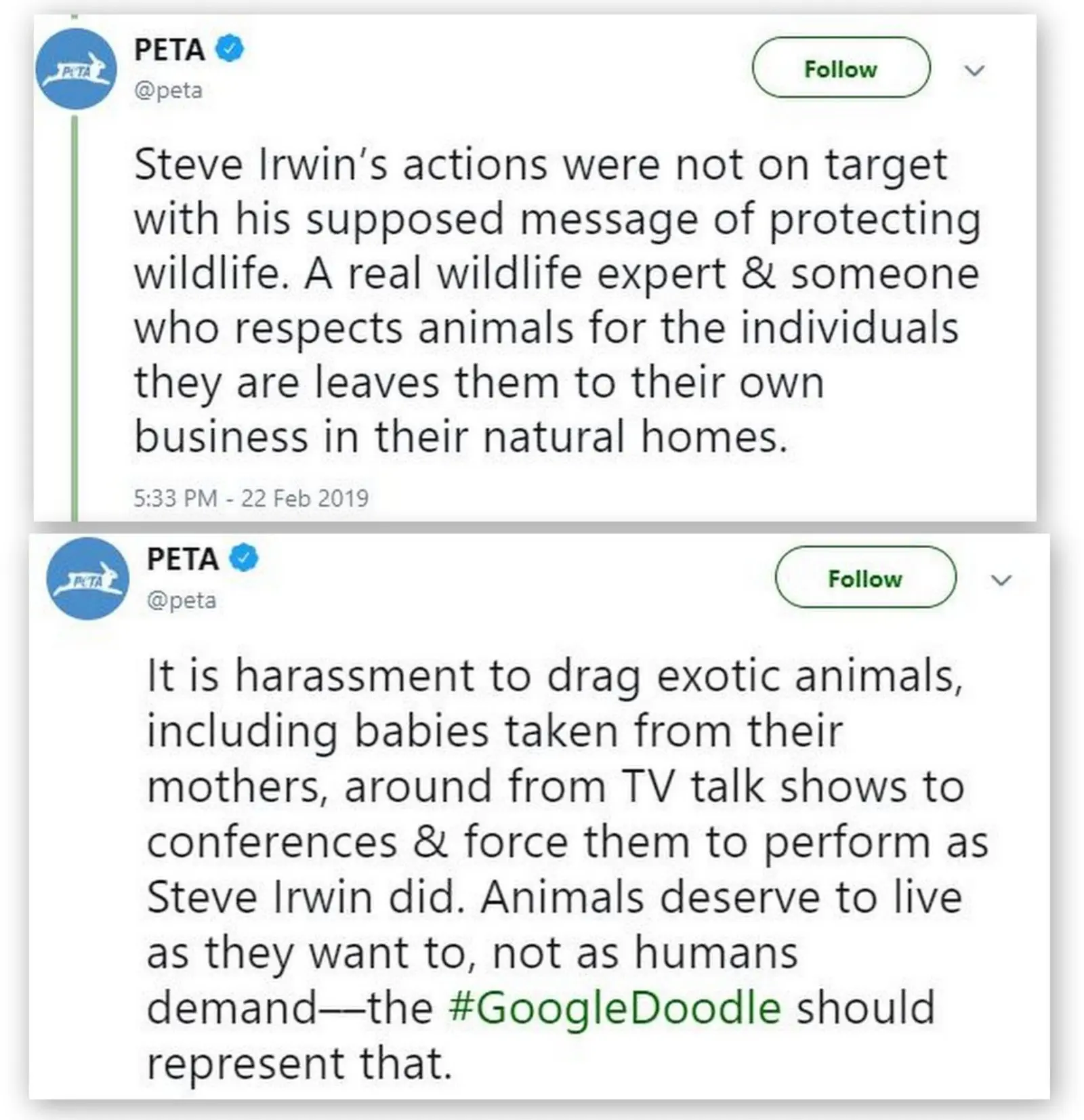 Image credit: Twitter | @peta