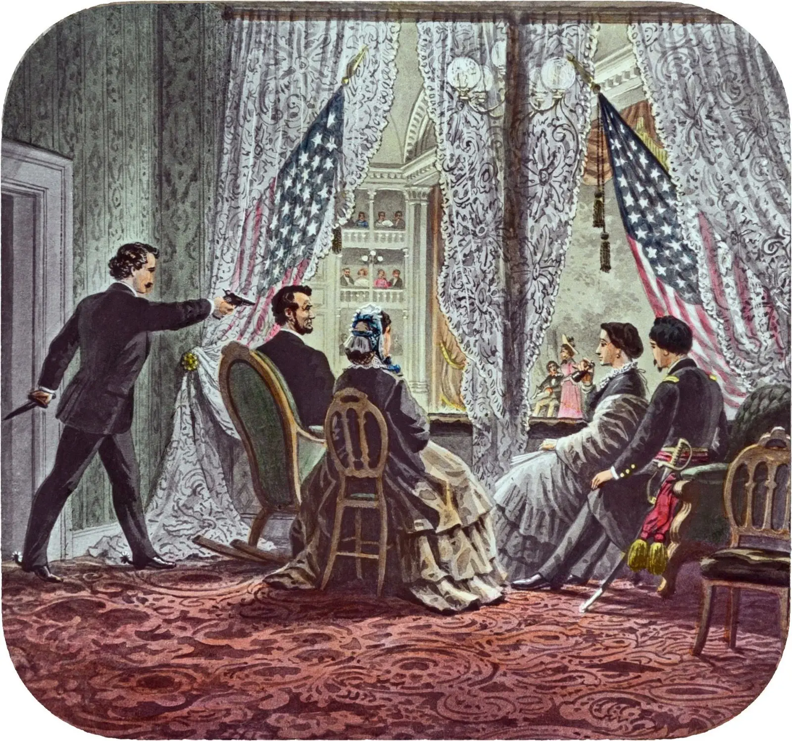 Image credit: https://diplycom5cc47.zapwp.com/q:i/r:0/wp:1/w:1/u:https://commons.wikimedia.org/wiki/File:Lincoln_assassination_slide_c1900_-_Restoration.jpg
