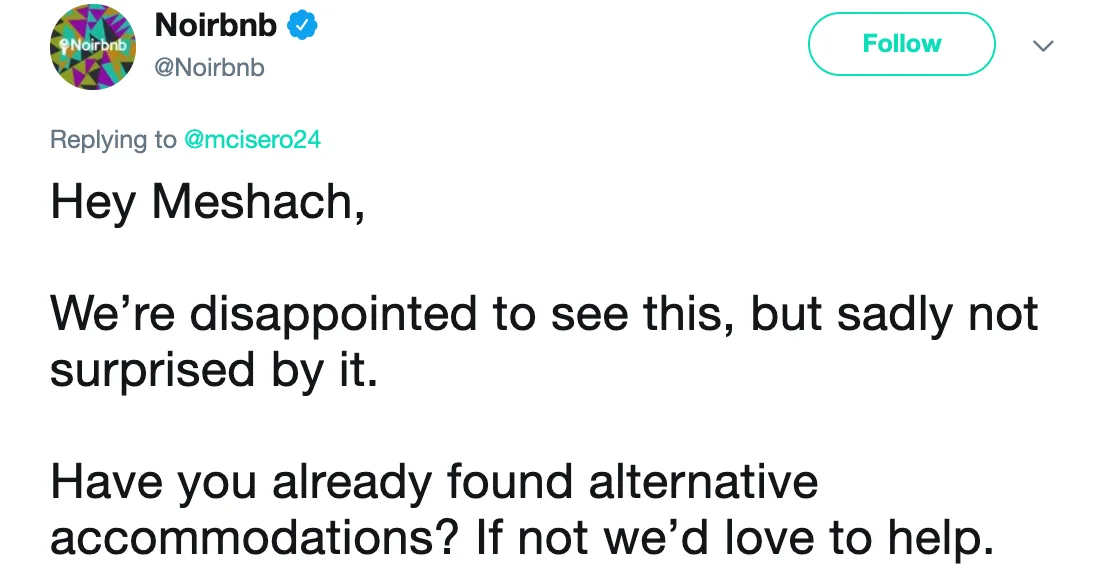 Image credit: Twitter | @Noirbnb