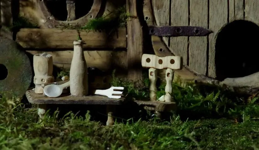 Image credit: Facebook | George the Mouse in a log pile house