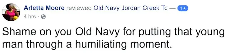 Image credit: Facebook | Old Navy Jordan Creek Tc