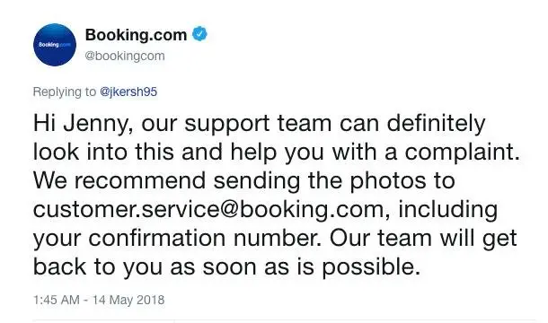 Image credit: Twitter | @bookingcom