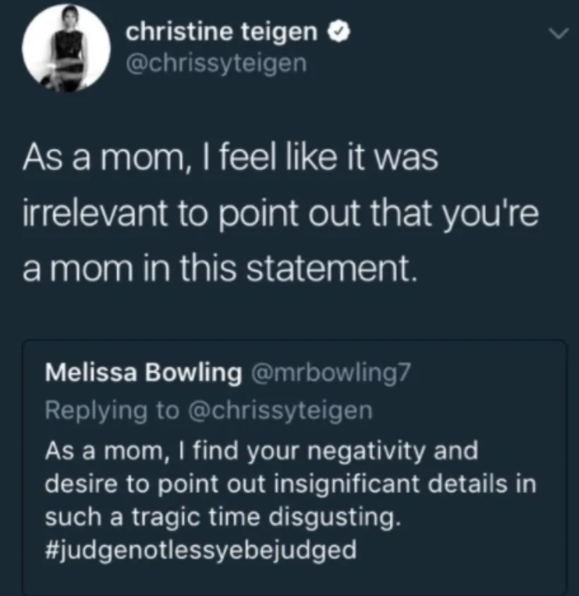 Image credit: Twitter l @chrissyteigen