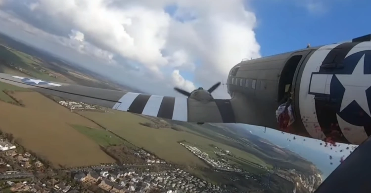 Plane That Made It Through World War II Drops 750,000 Poppies In Touching Tribute